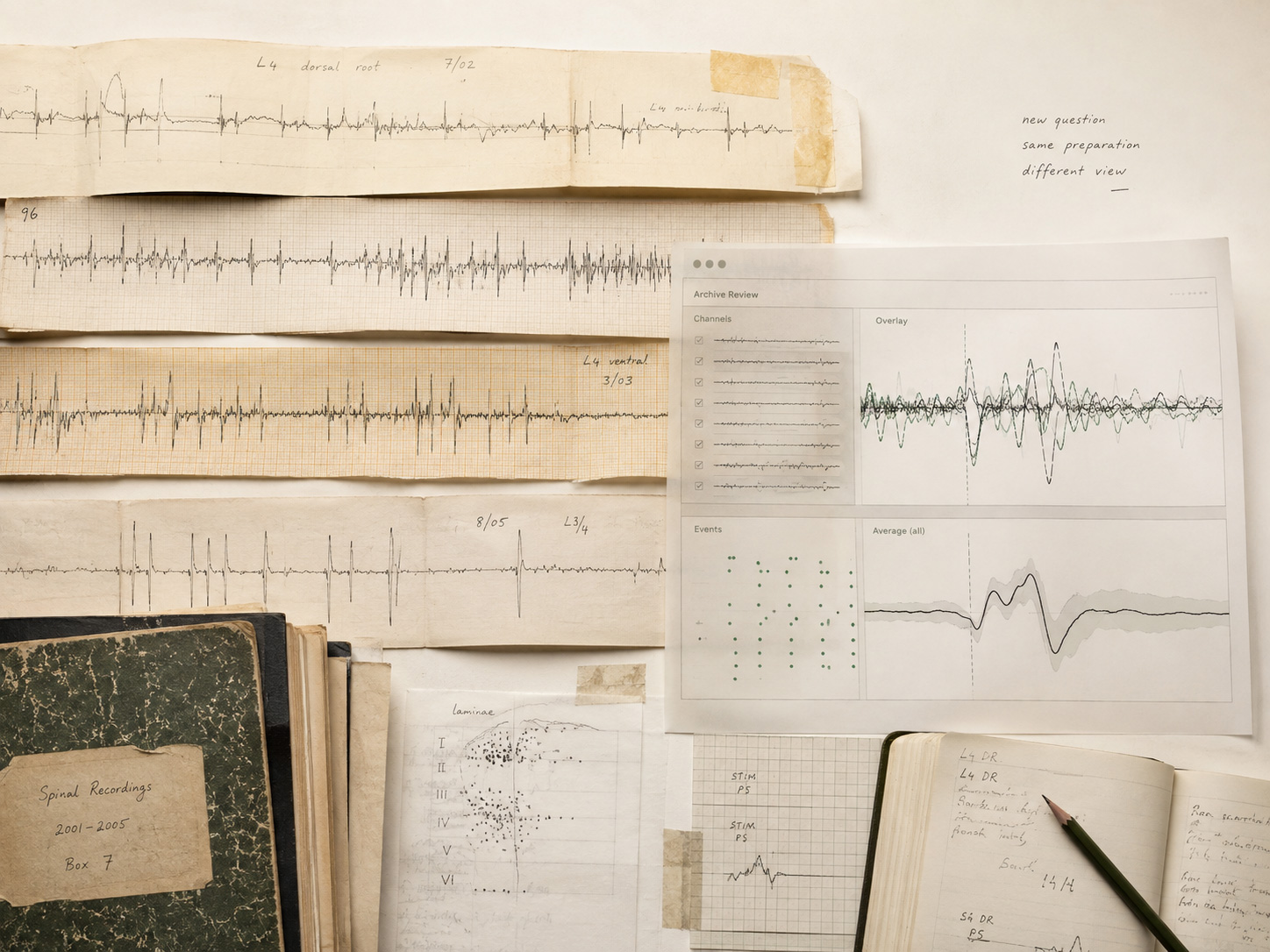 Experimental recording archives & computational analysis